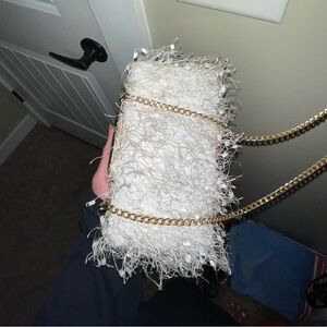 White crossbody purse